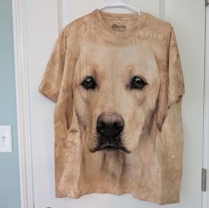 The Mountain, Size‎ Large, Yellow Labrador Retriever, Full Face Print T-Shirt